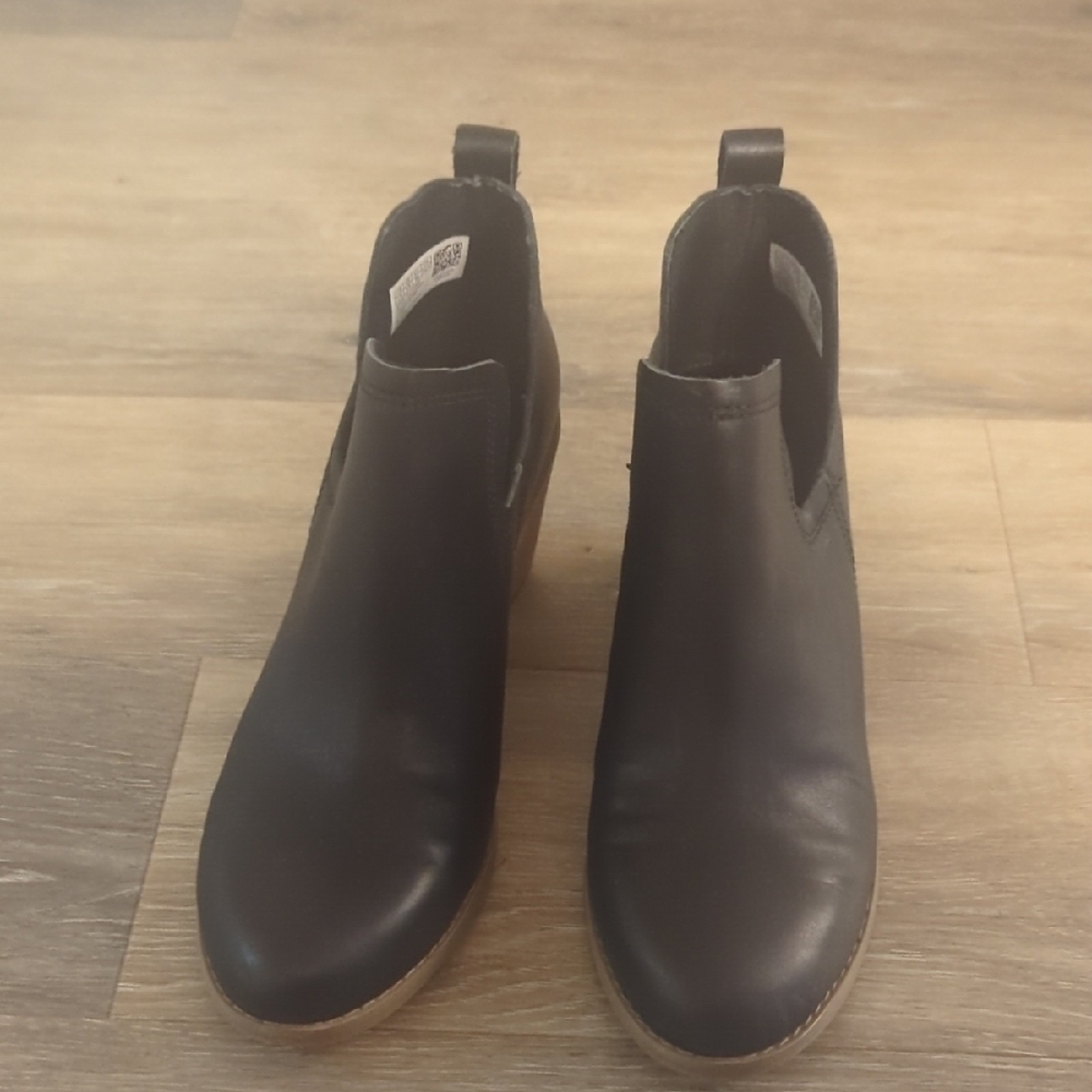 Black Leather Ankle Boots
